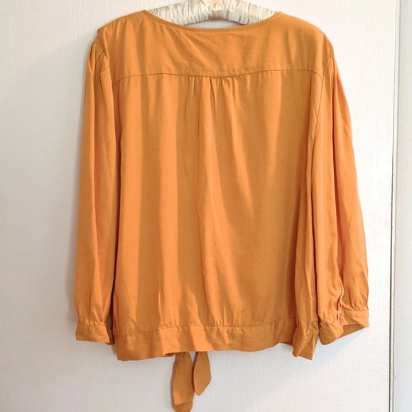 VELVET HEART ✨ NWT Mustard Long Sleeve Wrap Top - Picture 2 of 9